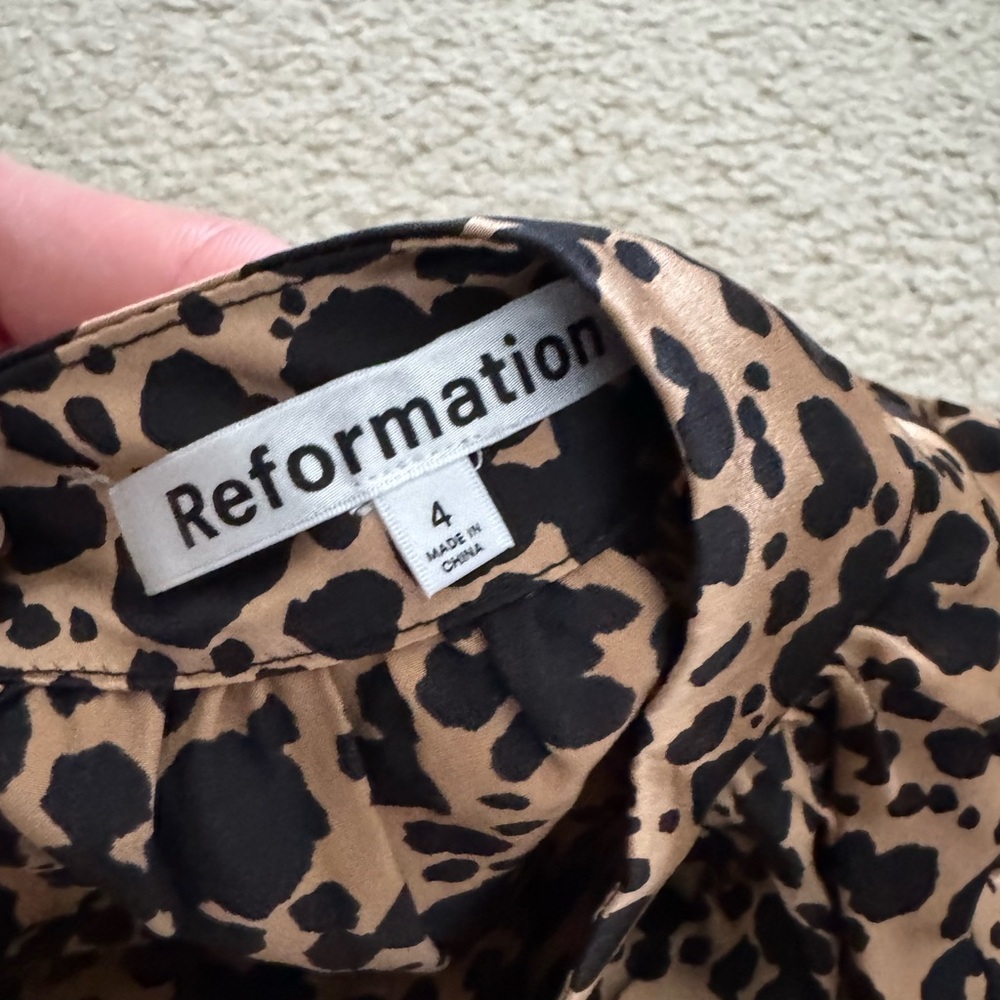 Reformation Samuel Silk Mini Dress NWT - Picture 3 of 9